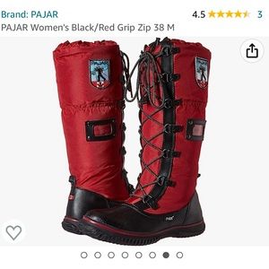 NWT PAJAR Red Snow Boots Tall